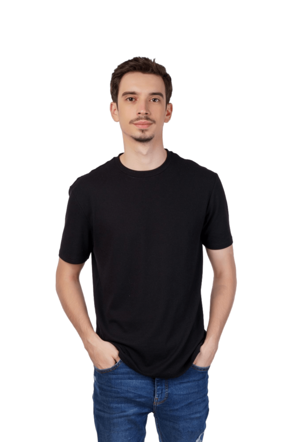 black t-shirt